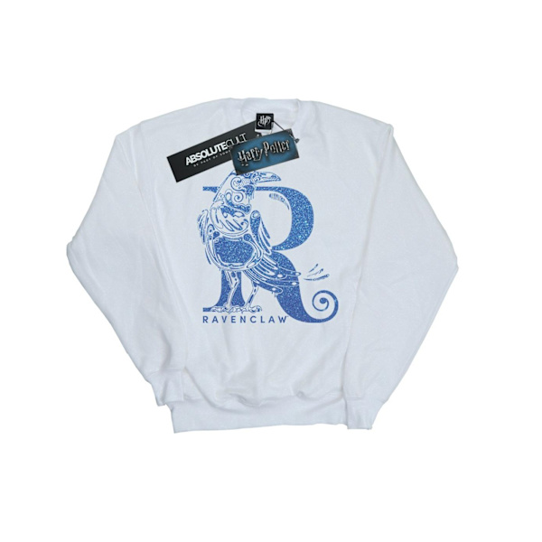 Harry Potter Pojkar Ravenclaw Glitter Sweatshirt 7-8 År Vit White 7-8 Years