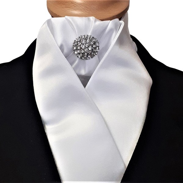 ShowQuest Charisma Crossover Stock Tie One Size Vit White One Size