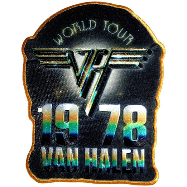 Van Halen World Tour 1978 Strykmärke One Size Svart Black One Size