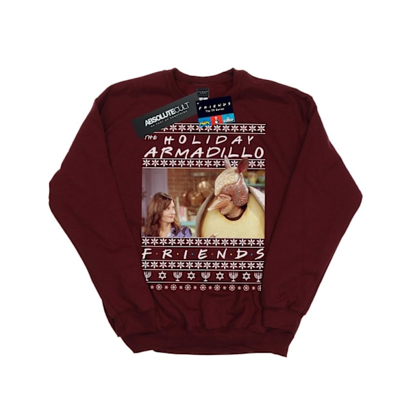 Friends Girls Fair Isle Holiday Armadillo Sweatshirt 7-8 år Burgundy 7-8 Years