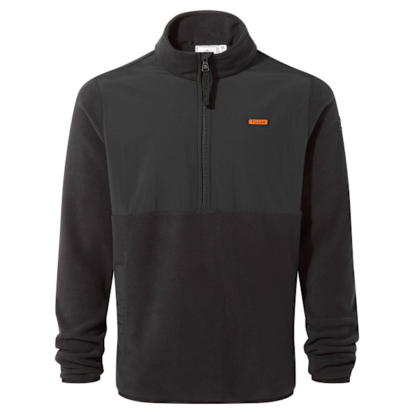 TOG24 Herwick Halvzip Fleece Top 3XL Svart/Tvättat Svart Black/Washed Black 3XL
