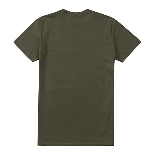 The Punisher Herr T-shirt med krossat logo, storlek L, militärgrön Military Green L