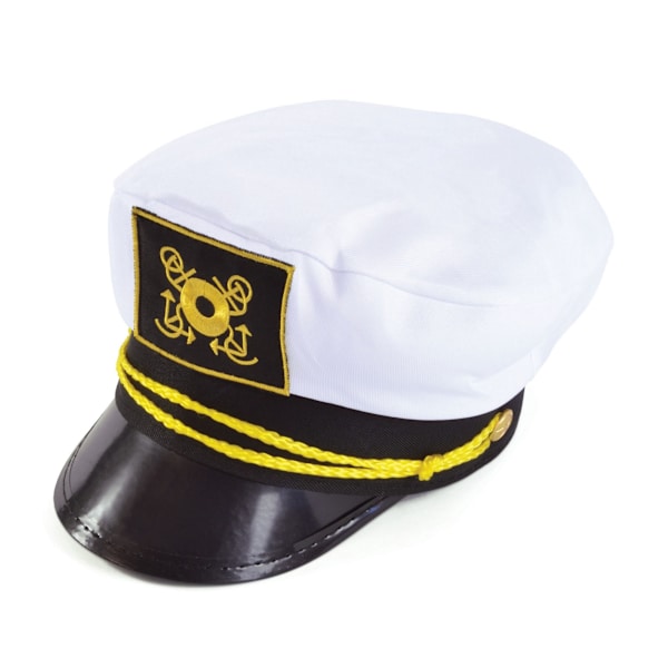 Bristol Novelty Unisex Vuxen Kapten Mössa En Storlek Vit White One Size