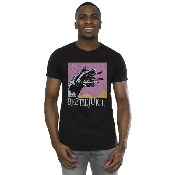 Beetlejuice Sandmask Orm Herr T-shirt i Bomull 3XL Svart Black 3XL