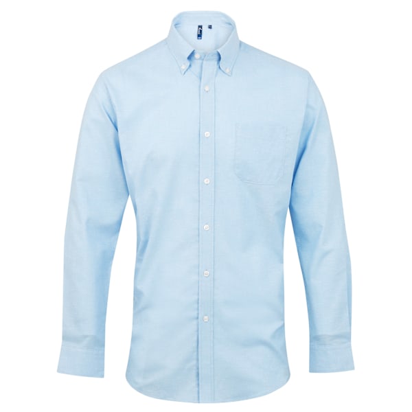 Premier Mens Signature Oxford Långärmad Arbetsskjorta 14.5 Ljus Light Blue 14.5