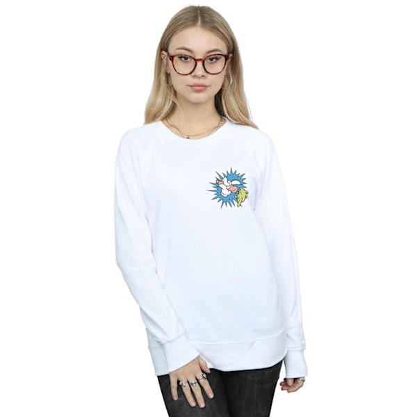 Looney Tunes Dam/Damer Bugs Bunny Morot Bröst Tryck Sweatshirt White S