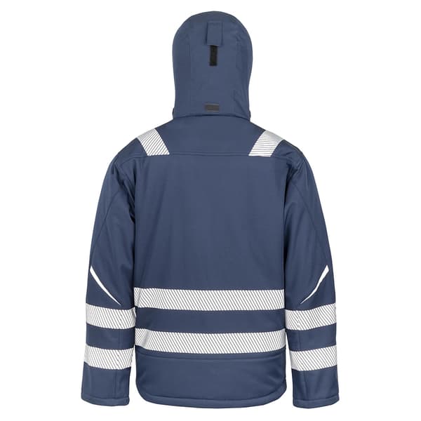 Result Safeguard Herr Dynamisk Hi-Visibility Softshell Arbetsrock Navy 3XL