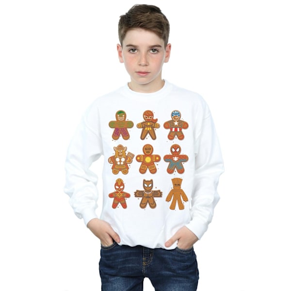 Marvel Boys Avengers Jul Pepparkaka Sweatshirt 7-8 År White 7-8 Years