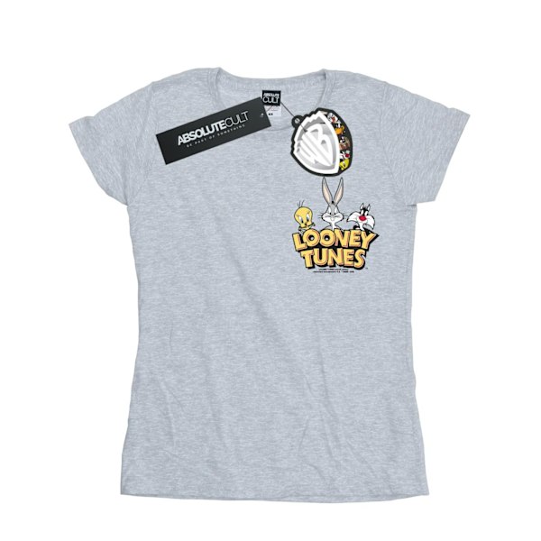 Looney Tunes Dam/Dam Grupp Faux Fick Bomull T-shirt M S Sports Grey M