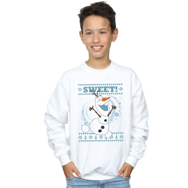 Disney Boys Frozen Olaf Sweet Christmas Sweatshirt 5-6 år Vit White 5-6 Years