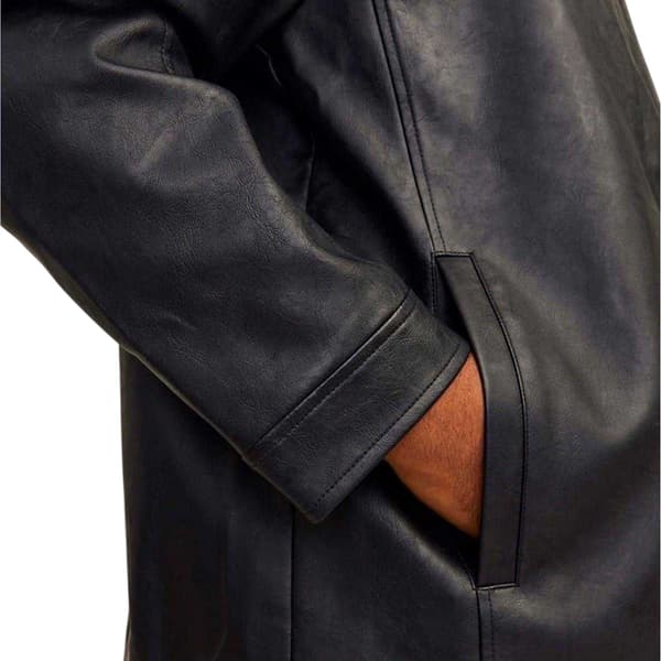 Jack And Jones Herr PU Plus Bikerjacka 4XL Svart Black 4XL