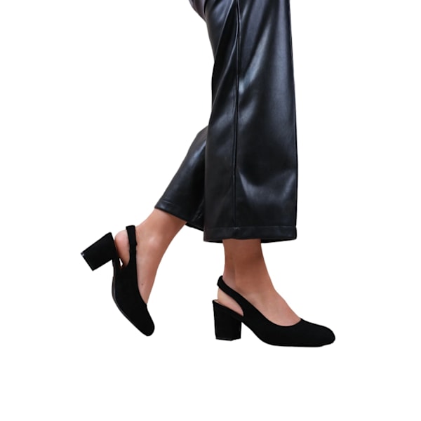 Where's That From Dam/Damer Edith Mocka Sling Back Bred Blockklack Black 4 UK Wide