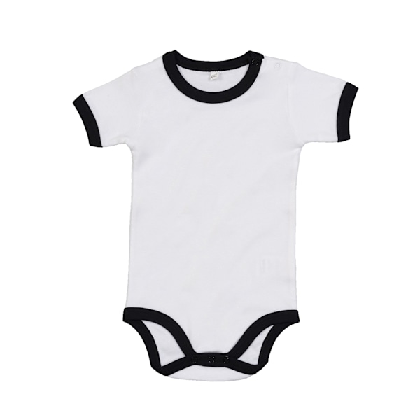 Babybugz Baby Ringer Bodysuit 12-18 månader Vit/Svart White/Black 12-18 Months