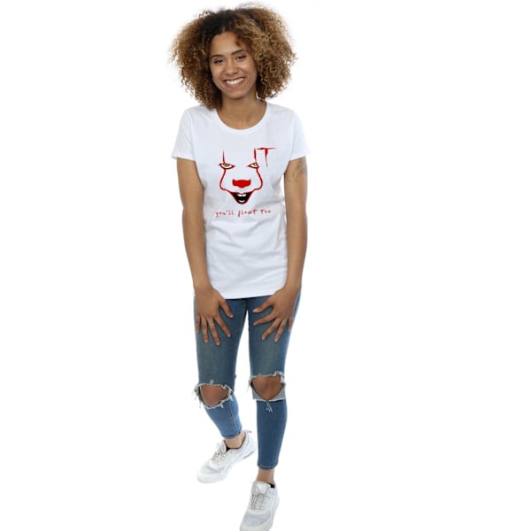 It Dam/Damer Pennywise Float Bomull T-shirt M Vit White M