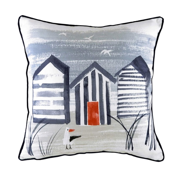 Evans Lichfield Nautical Beach Hut Kuddfodral 43cm x 43cm Blå Blue/Grey/Black 43cm x 43cm