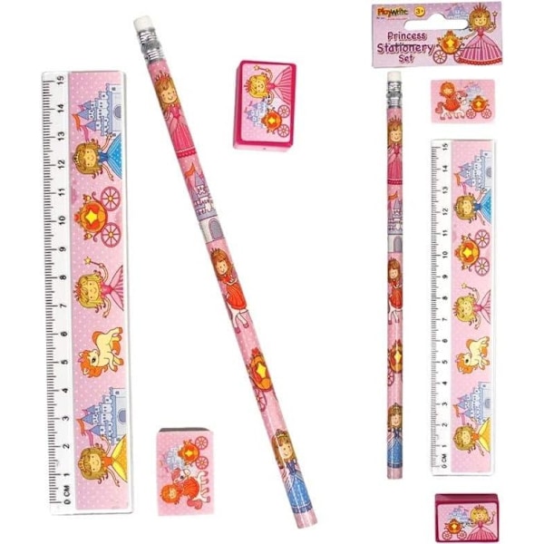 Playwrite Princess Stationery Set (4-pack) One Size Rosa/Röd Pink/Red One Size