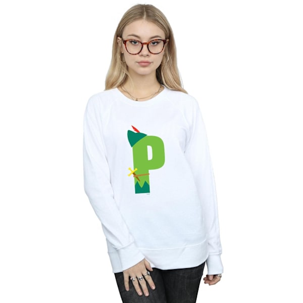 Disney Dam/Dam Alphabet P Är För Peter Pan Sweatshirt M W White M