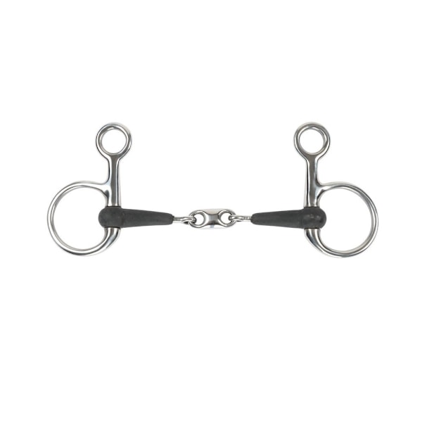 Shires Equikind+ Jordnötslänk Hängande Kindbett Snaffle Bit 5i Black 5in