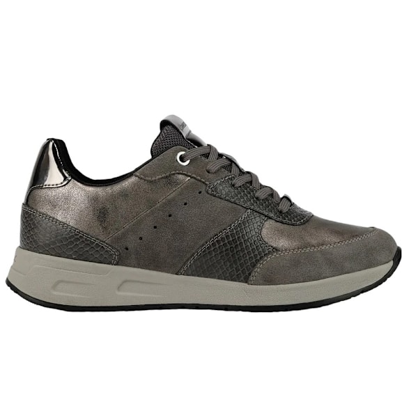 Geox Dam/Dam Bulmya Läder Sneakers 4 UK Mörkgrå/Gunme Dark Grey/Gunmetal Grey 4 UK