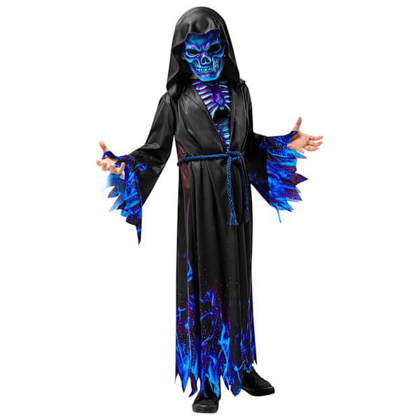 Bristol Novelty Barnkostym för barn/barn Grim Reaper 5-7 år Bl Black/Blue 5-7 Years