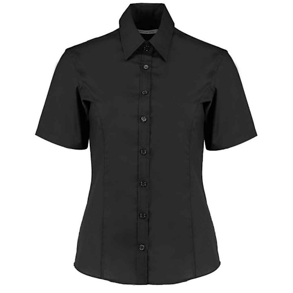 Kustom Kit Dam/Dam Short Sleeve Business/Work Shirt 26 Svart Black 26