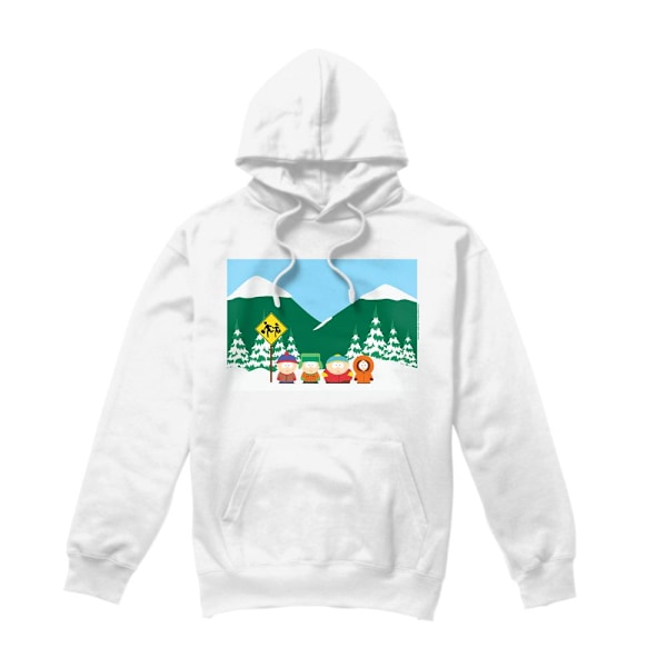 South Park Herr Bus Stop Hoodie M Vit White M