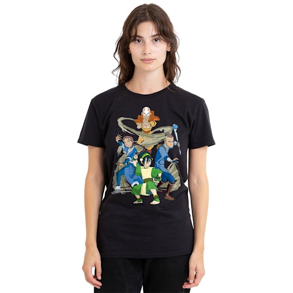 Avatar: The Last Airbender Unisex Vuxen Team Avatar Elements T-shirt Black M