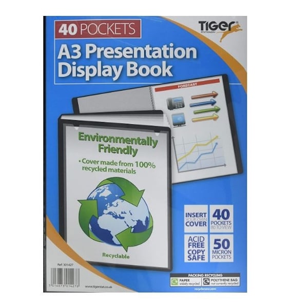 Tiger A3 Displaybok En Storlek Genomskinlig/Svart Clear/Black One Size