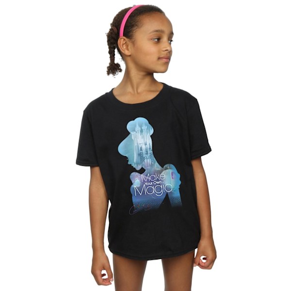 Cinderella Girls Gör din egen magi Silhouette Bomull T-shirt Black 5-6 Years