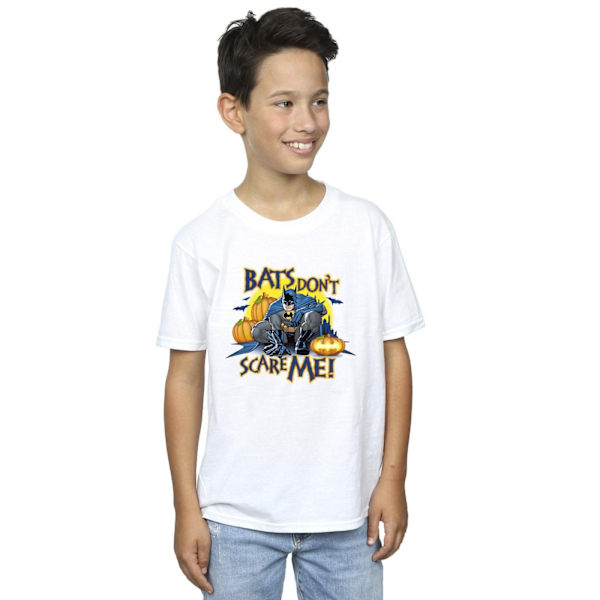 DC Comics Boys Batman Bats Don´t Scare Me T-Shirt 3-4 År Vit White 3-4 Years