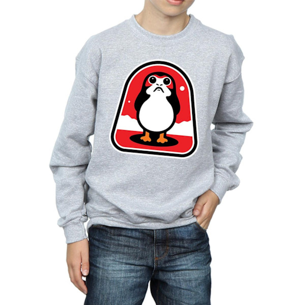 Star Wars Boys The Last Jedi Porgs Badge Sweatshirt 12-13 år Sports Grey 12-13 Years