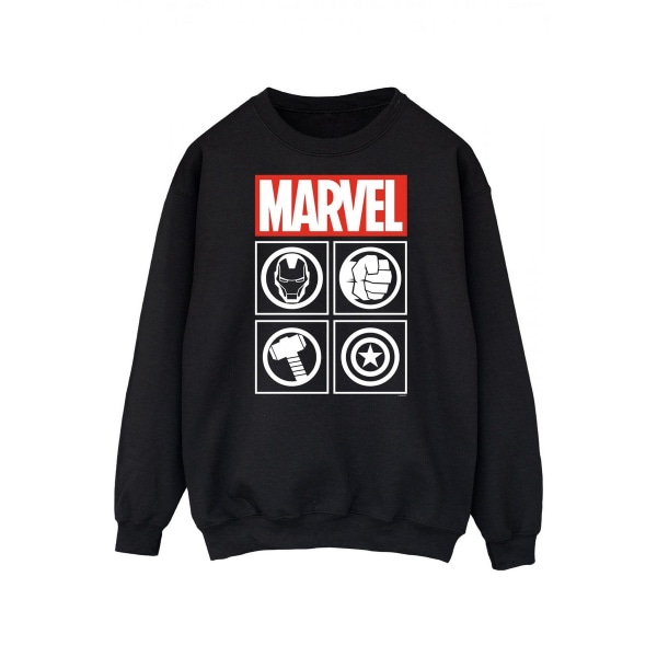Avengers Mens Icons Sweatshirt S Svart Black S