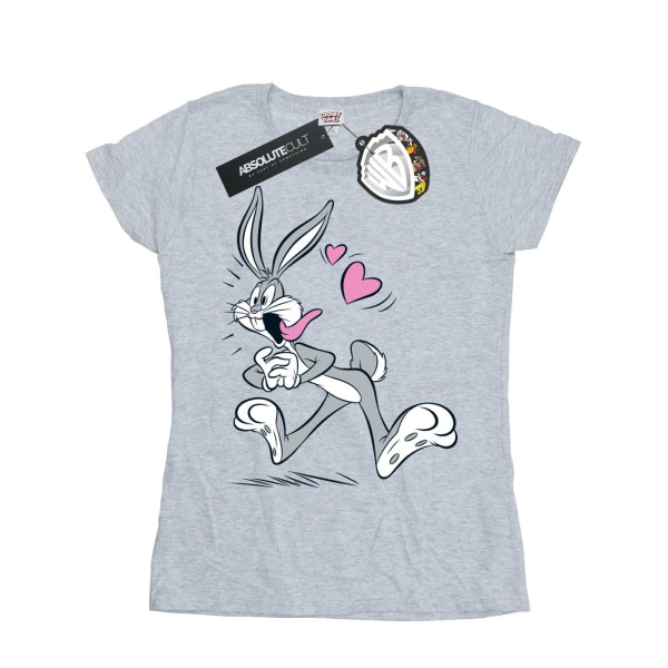 Looney Tunes Dam/Damer Bugs Bunny In Love Bomull T-shirt S Sports Grey S