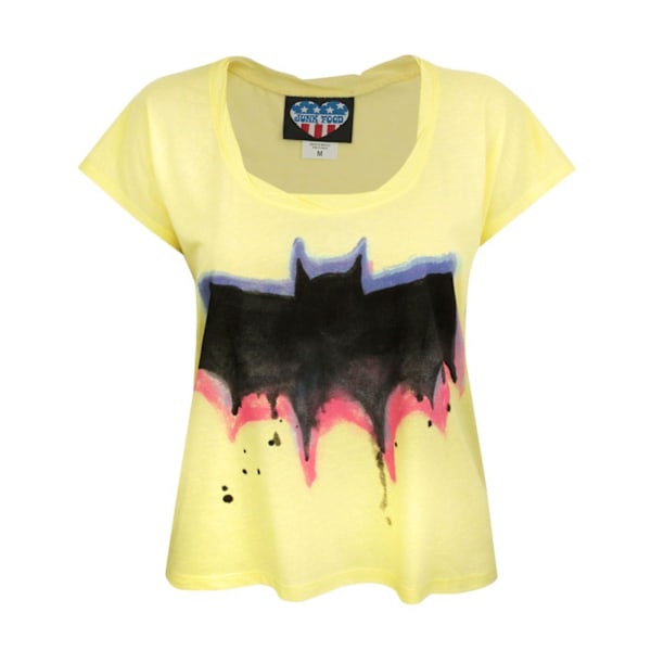 Junk Food Damkläder/Dam Batman Graffiti Oversized Crop Top M Ye Yellow M