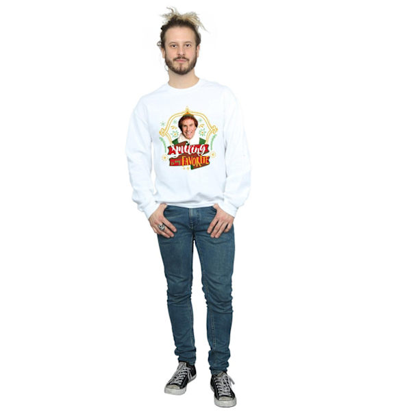 Elf Herr Buddy Leende Sweatshirt S Vit White S