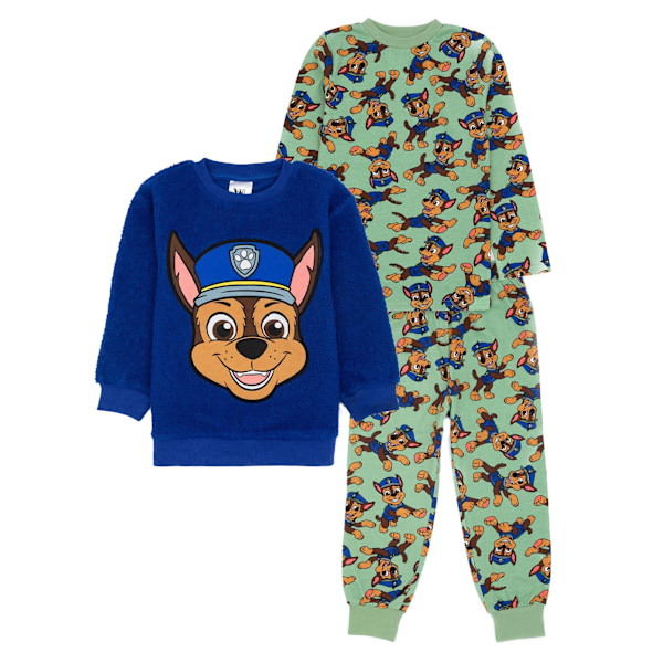 Paw Patrol Barn Pyjamas för barn/barn Chase Lång 3-4 år Blå/ Blue/Sea Green 3-4 Years