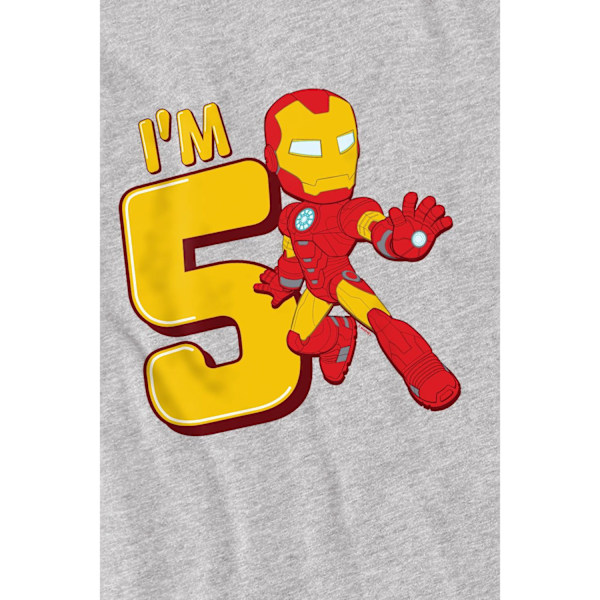 Iron Man Barn/Barn Söt 5-årsdag T-shirt 5-6 År Spo Sport Heather 5-6 Years