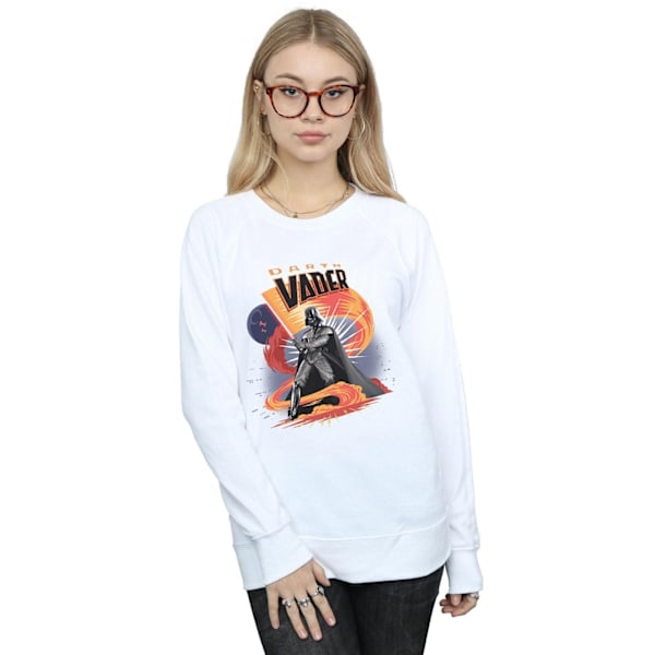 Star Wars Dam Darth Vader Swirling Fury Sweatshirt M White M