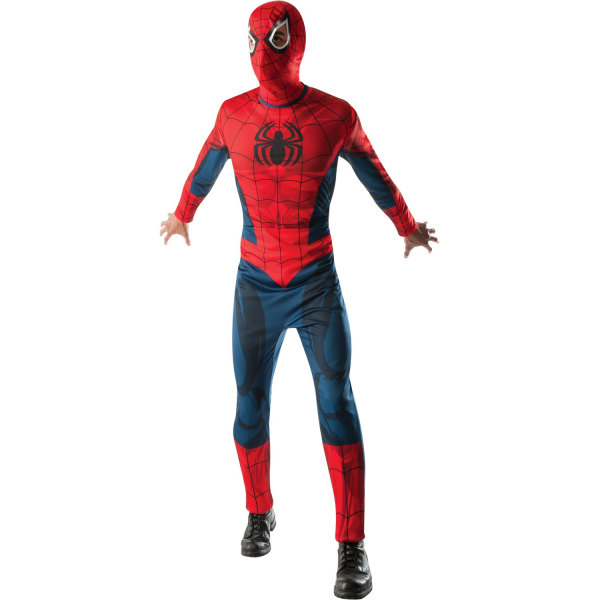 Spider-Man Herrkostym XL Röd/Navy Red/Navy XL