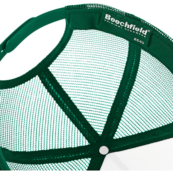 Beechfield Herr Halv Mesh Trucker Cap / Huvudbonad En Storlek Flaska Bottle Green/Bottle Green One Size