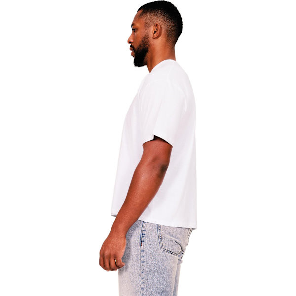 Casual Classics Herr Ringspun Bomull Oversized T-Shirt 4XL Vit White 4XL