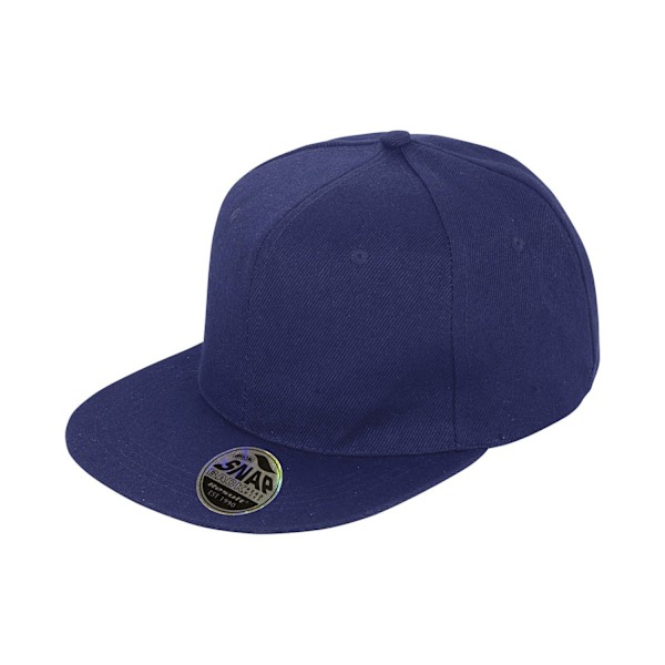 Result Headwear Bronx Original Flat Peak Snapback Cap One Size Navy One Size