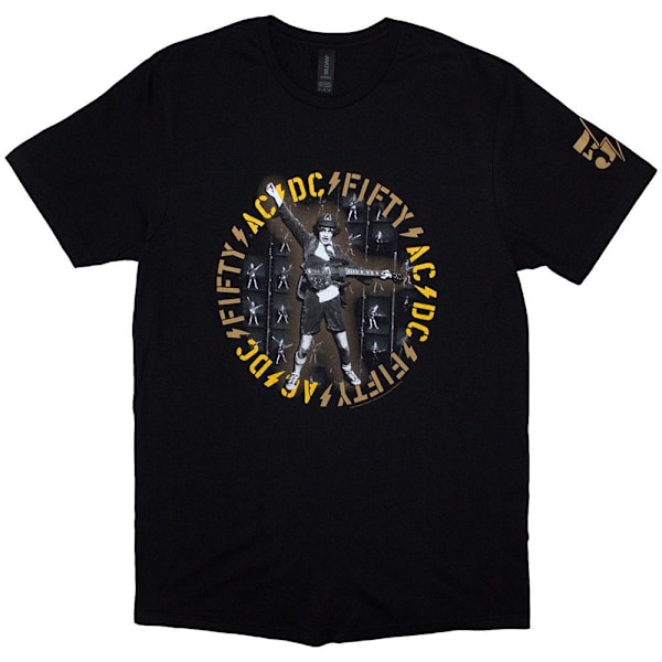 AC/DC Unisex Vuxen Fifty Angus Repeat T-Shirt XL Svart Black XL