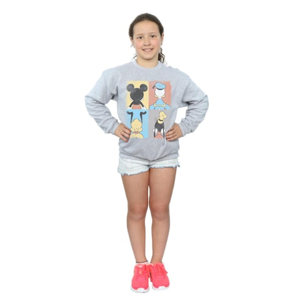 Disney Girls Mickey Mouse Four Backs Sweatshirt 5-6 år Sport Sports Grey 5-6 Years