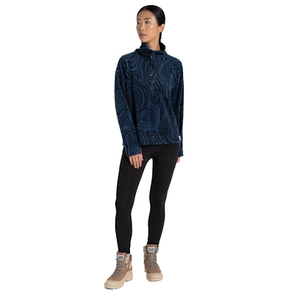 Craghoppers Dam/Dam Abstrakt Fleece Tröja med Halv Dragkedja 8 UK Blu Blue Navy 8 UK