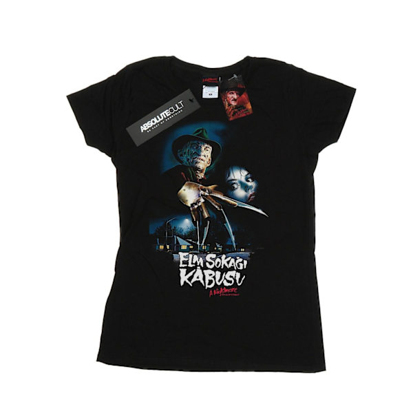 A Nightmare On Elm Street Dam/Kvinnors Turkisk Filmaffisch Co Black M