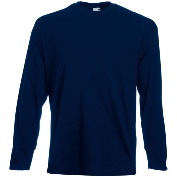 Herr Value Långärmad Casual T-shirt Stor Midnattsblå Midnight Blue Large