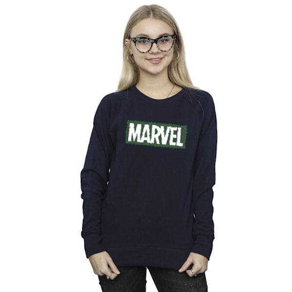 Marvel Dam/Kvinnor Holly Logo Sweatshirt L Marinblå Navy Blue L