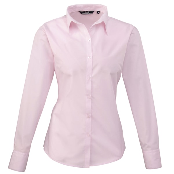 Premier Dam/Dam Poplin Långärmad Blus 12 Rosa Pink 12