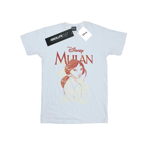 Disney Herr Mulan Dragon Sketch T-Shirt 3XL Vit White 3XL